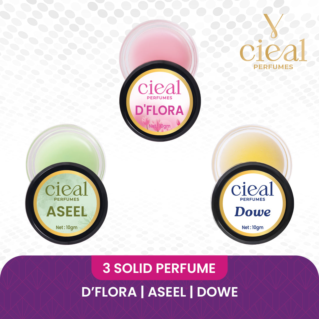 CIEAL SOLID PERFUME SET OF 3 – ASEEL | D' FLORA | DOWE