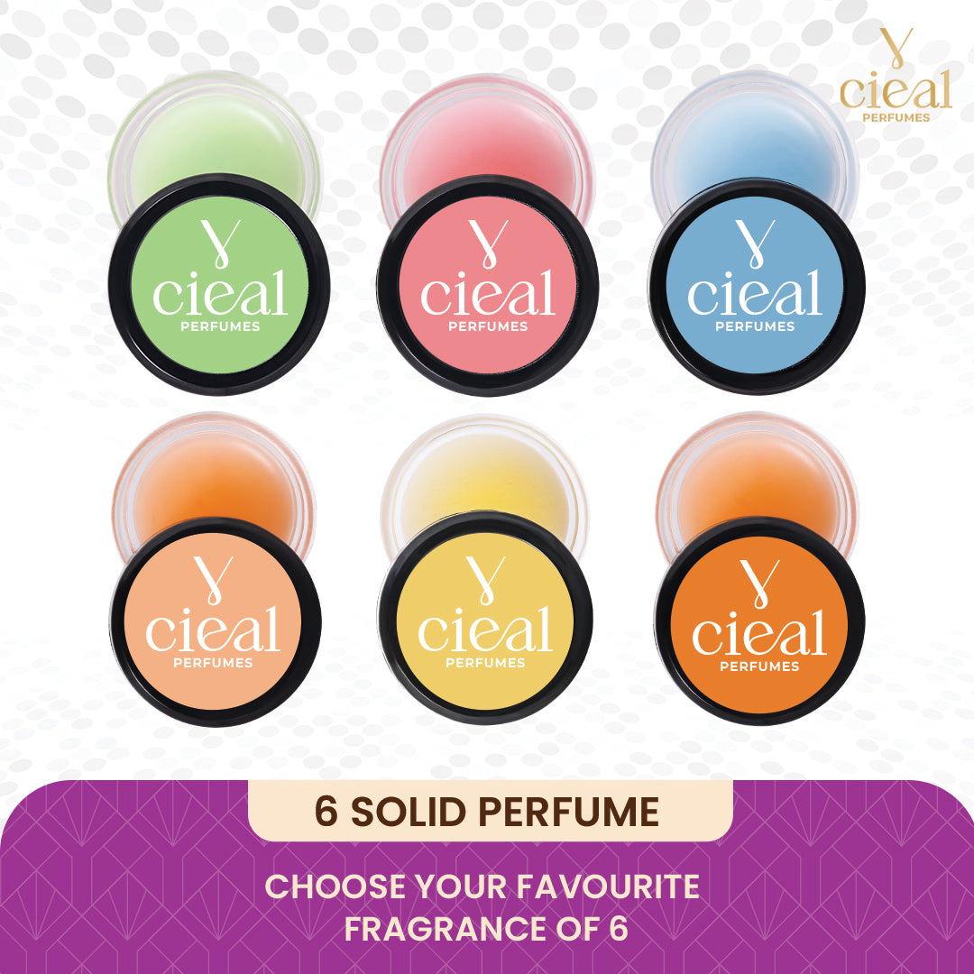 CIEAL Solid Perfume  Custom Set of 6 Choose Any 6 from 36 Fragrances