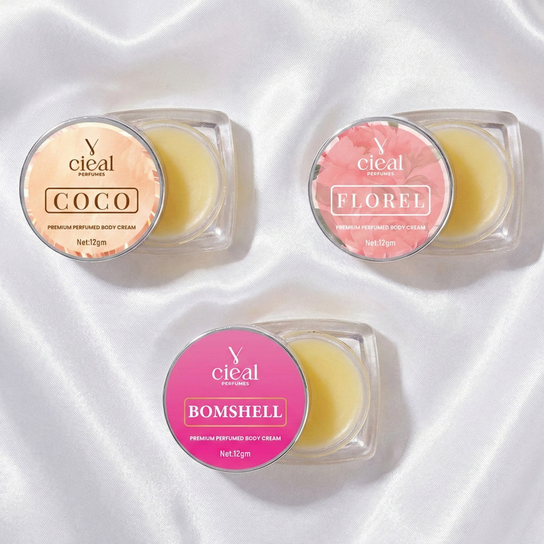 CIEAL PREMIUM SOLID PERFUME SET OF 3 – INSPIRED BY PURPLE OUD | FLORAL | BOMBSHELL (FOR WOMEN)