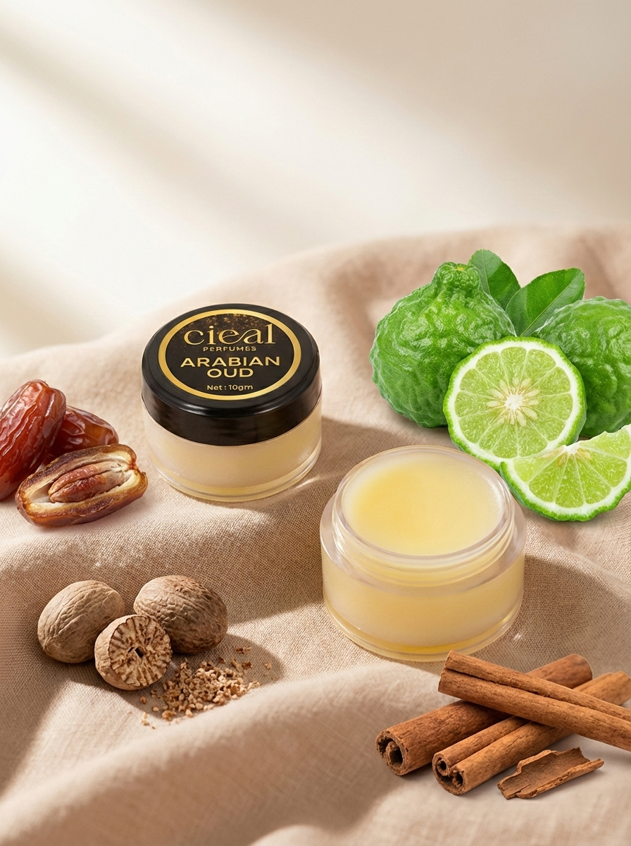 CIEAL Solid Perfume Set of 3 – Arabian Oud, Mysore Sandal &amp; Dowe | 10g Each