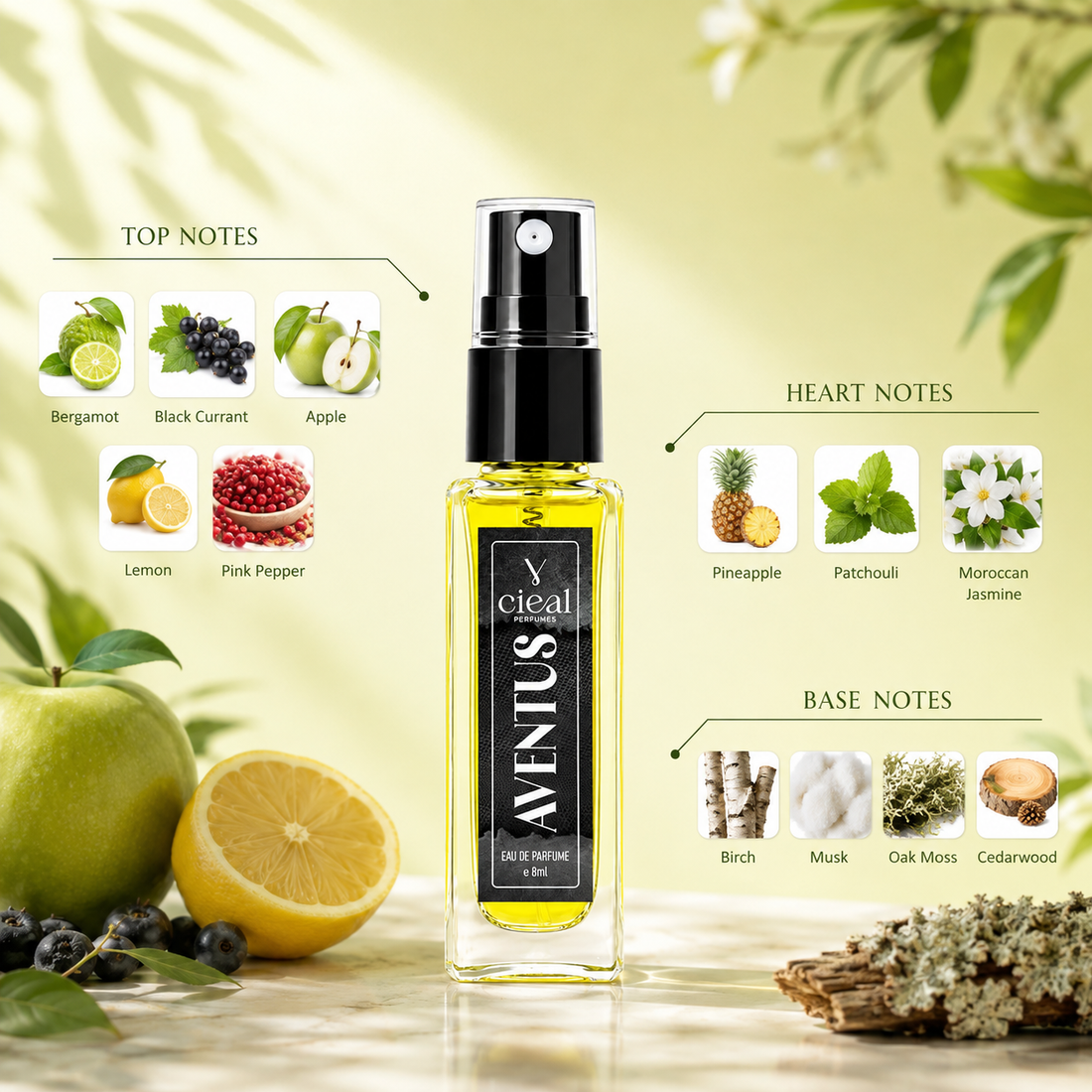 CIEAL Perfume Spray Gift Set of 3 – MILLION, AVENTUS & GOOD GIRL – 8ml Each