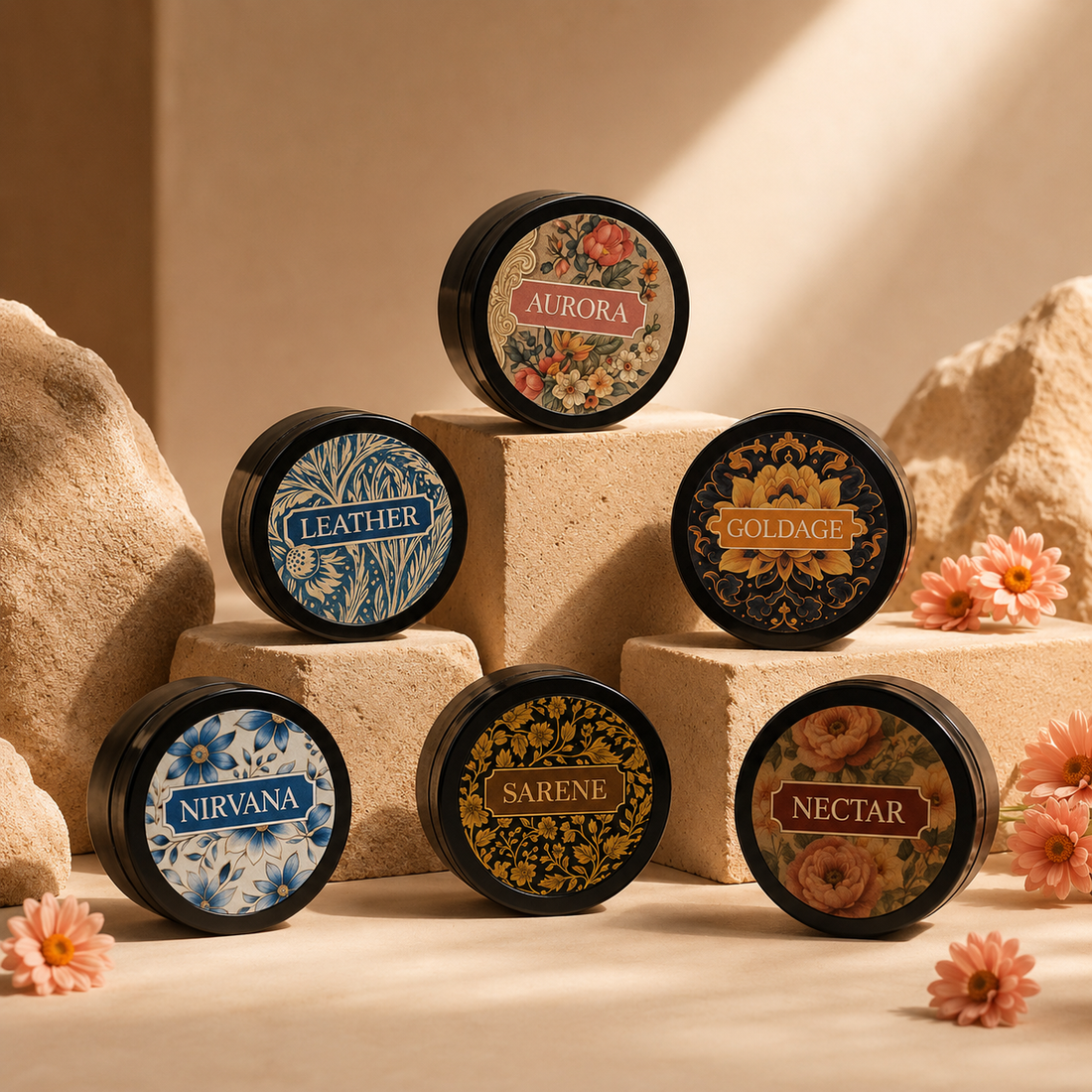 PARIS AROMA PERFUMED BODY CREAM SET OF 6 – NIRVANA | LEATHER | GOLDAGE | NECTAR | AURORA | SAREENA