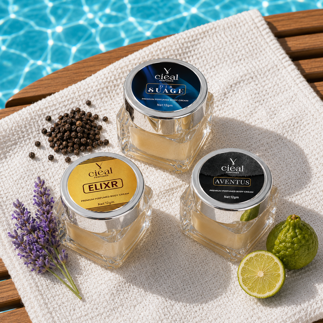 CIEAL PREMIUM SOLID PERFUME SET OF 3 – ELIXIR | AVENTUS | DIR SUAGE (MEN)