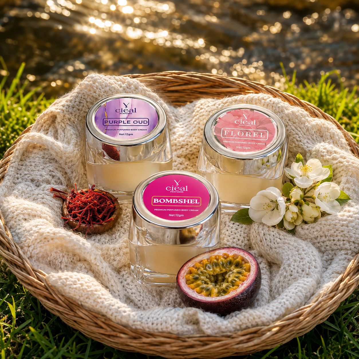 CIEAL PREMIUM SOLID PERFUME SET OF 3 – PURPLE OUD | FLOREL | BOMBSHEL (WOMEN)