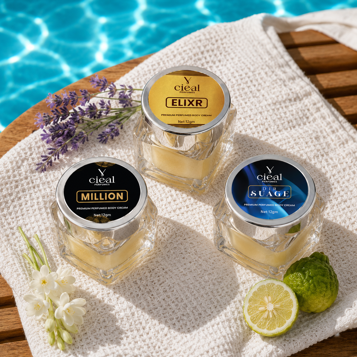 CIEAL PREMIUM SOLID PERFUME SET OF 3 – DIR SUAGE | ELIXIR | MILLION (MEN)