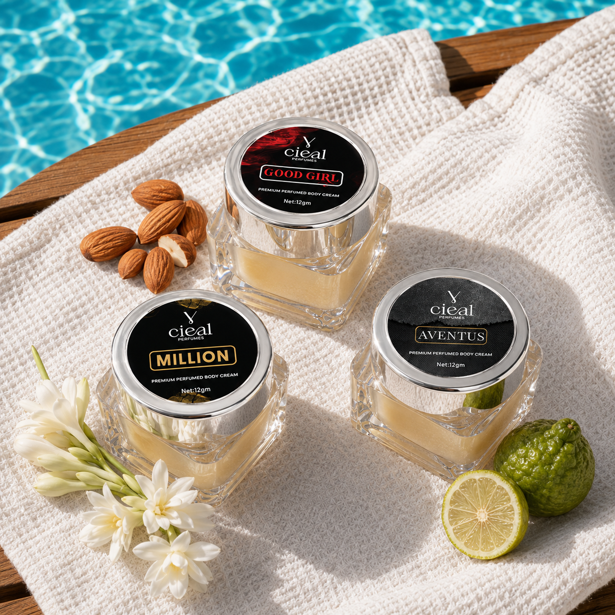 CIEAL PREMIUM SOLID PERFUME SET OF 3 – MILLION | AVENTUS | GOOD GIRL (UNISEX)