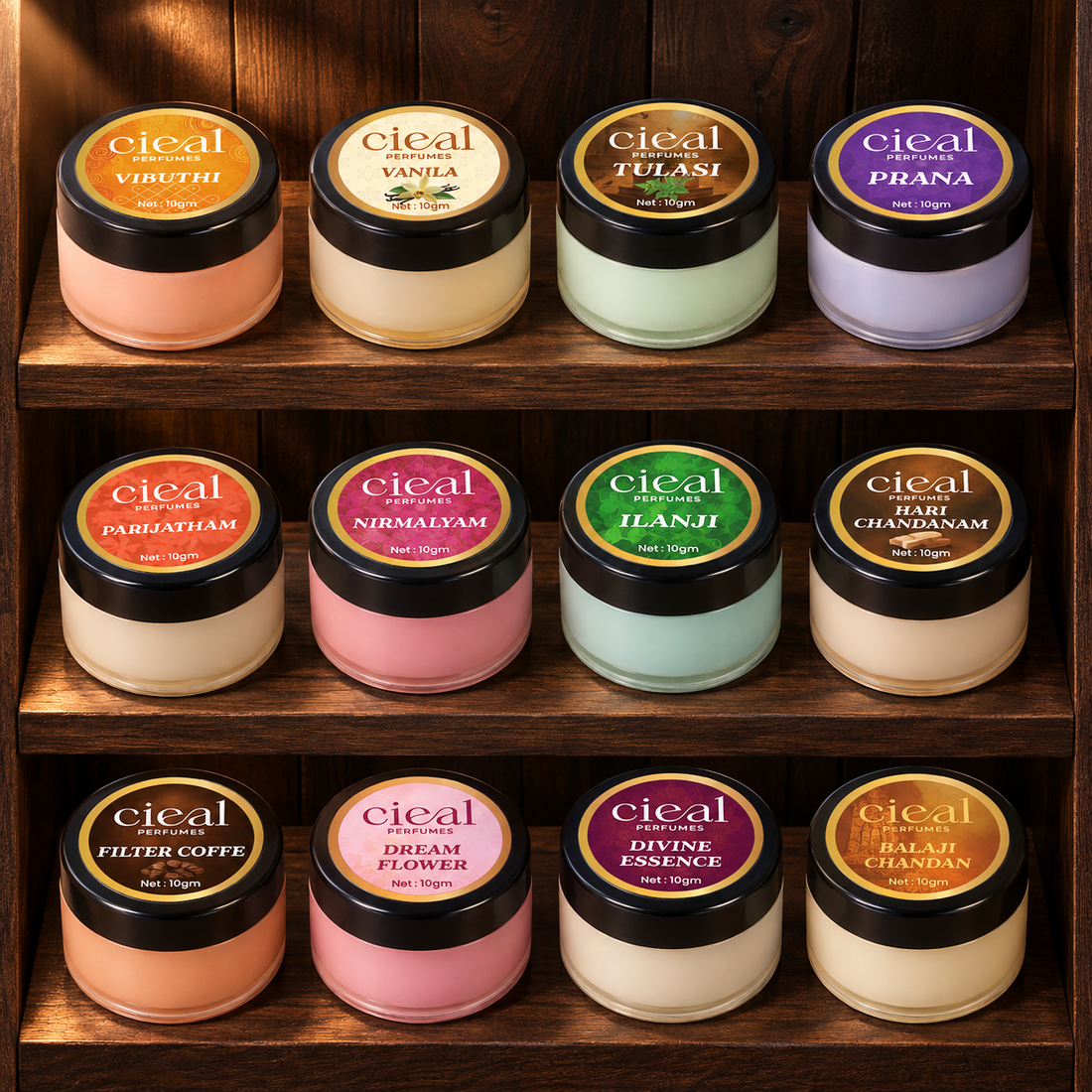 CIEAL Solid Perfume Set of 12 – Complete Premium Collection (Set 4) 10g Each