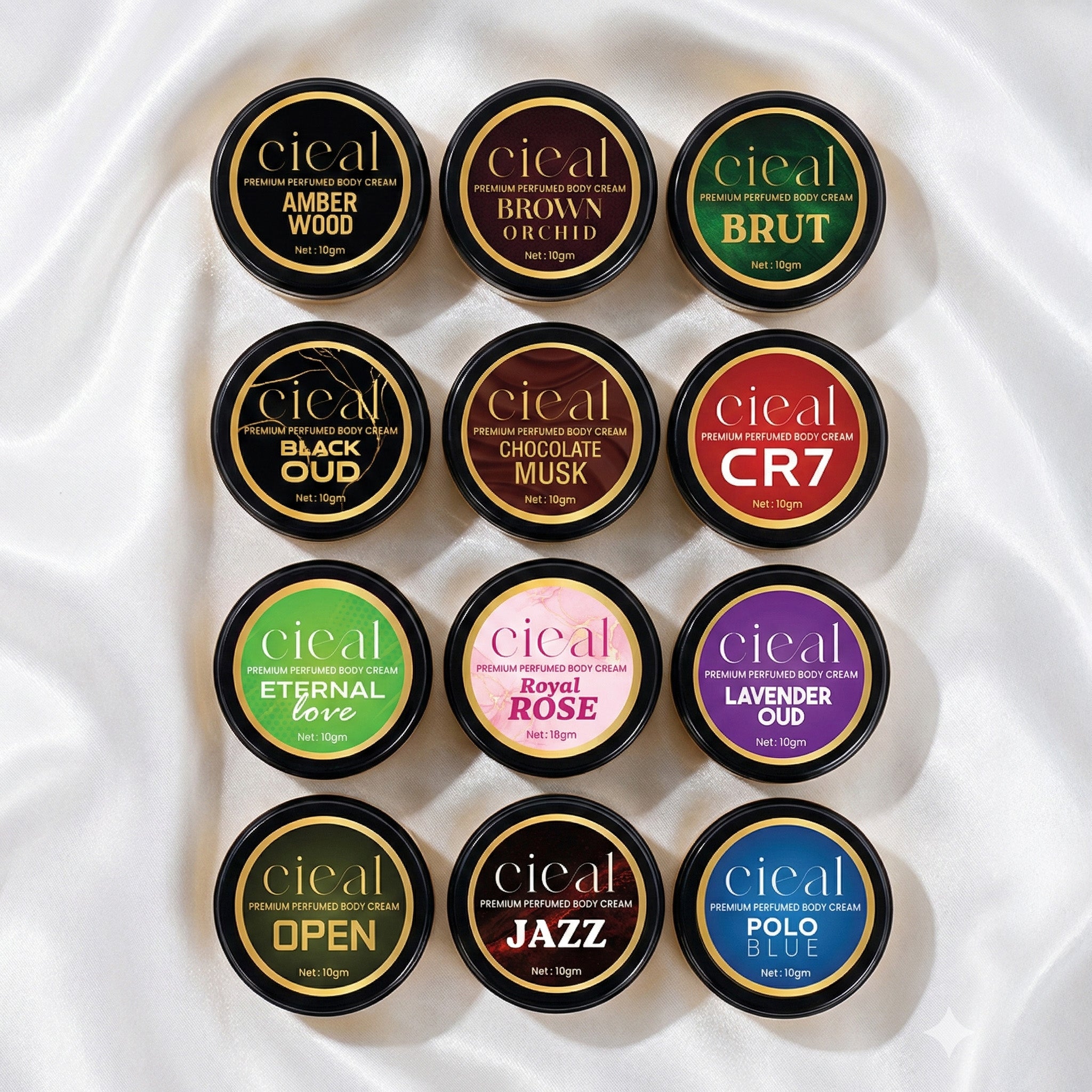 CIEAL SOLID PERFUME SET OF 12 – PREMIUM UNISEX SOLID FRAGRANCES