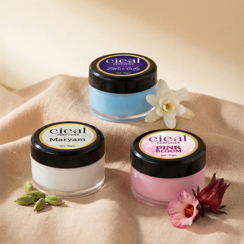CIEAL SOLID PERFUME SET OF 3 – PINK BLOOM | MARYAM | BLUE LADY