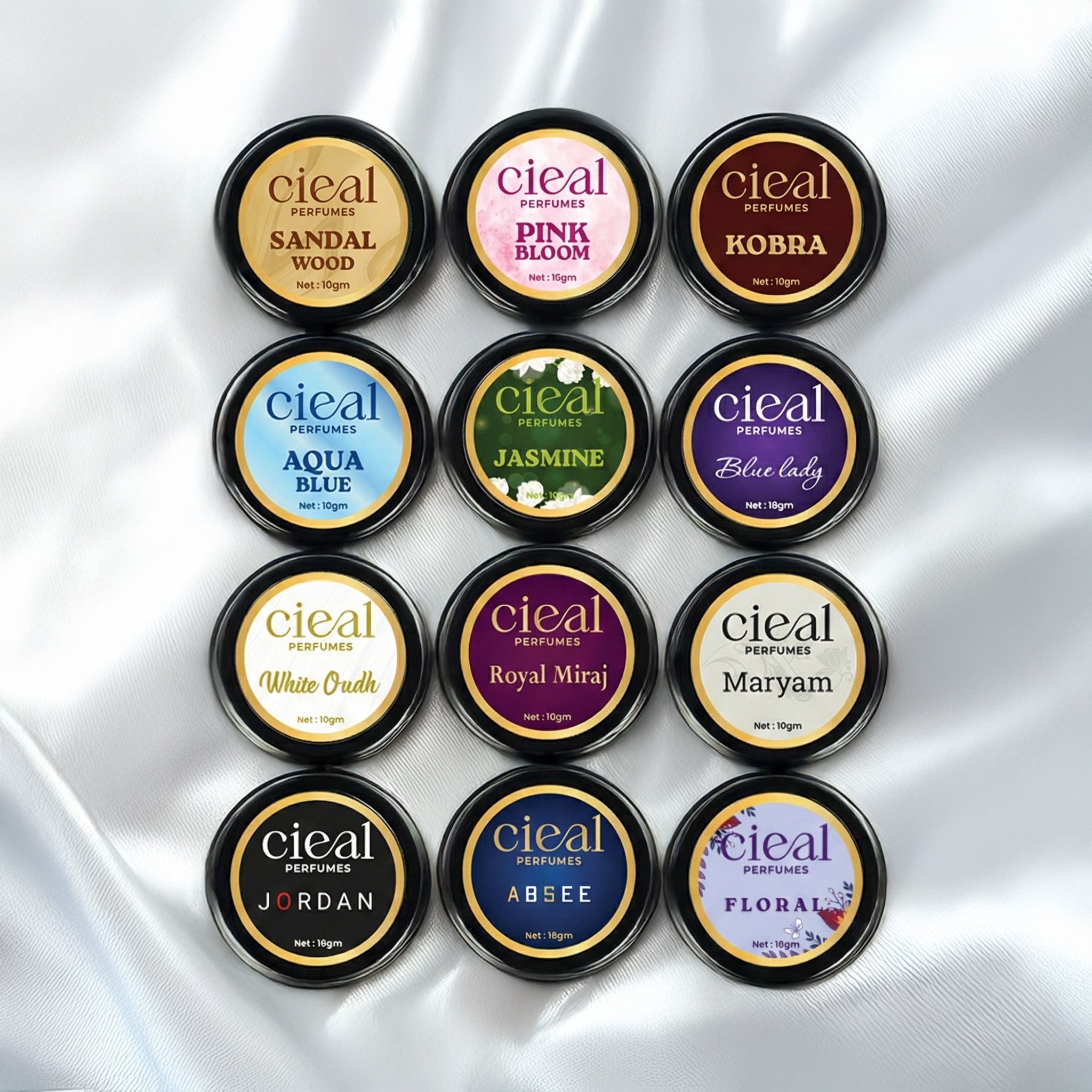 CIEAL SOLID PERFUME SET 1 OF 12 – PREMIUM UNISEX FRAGRANCE COLLECTION.