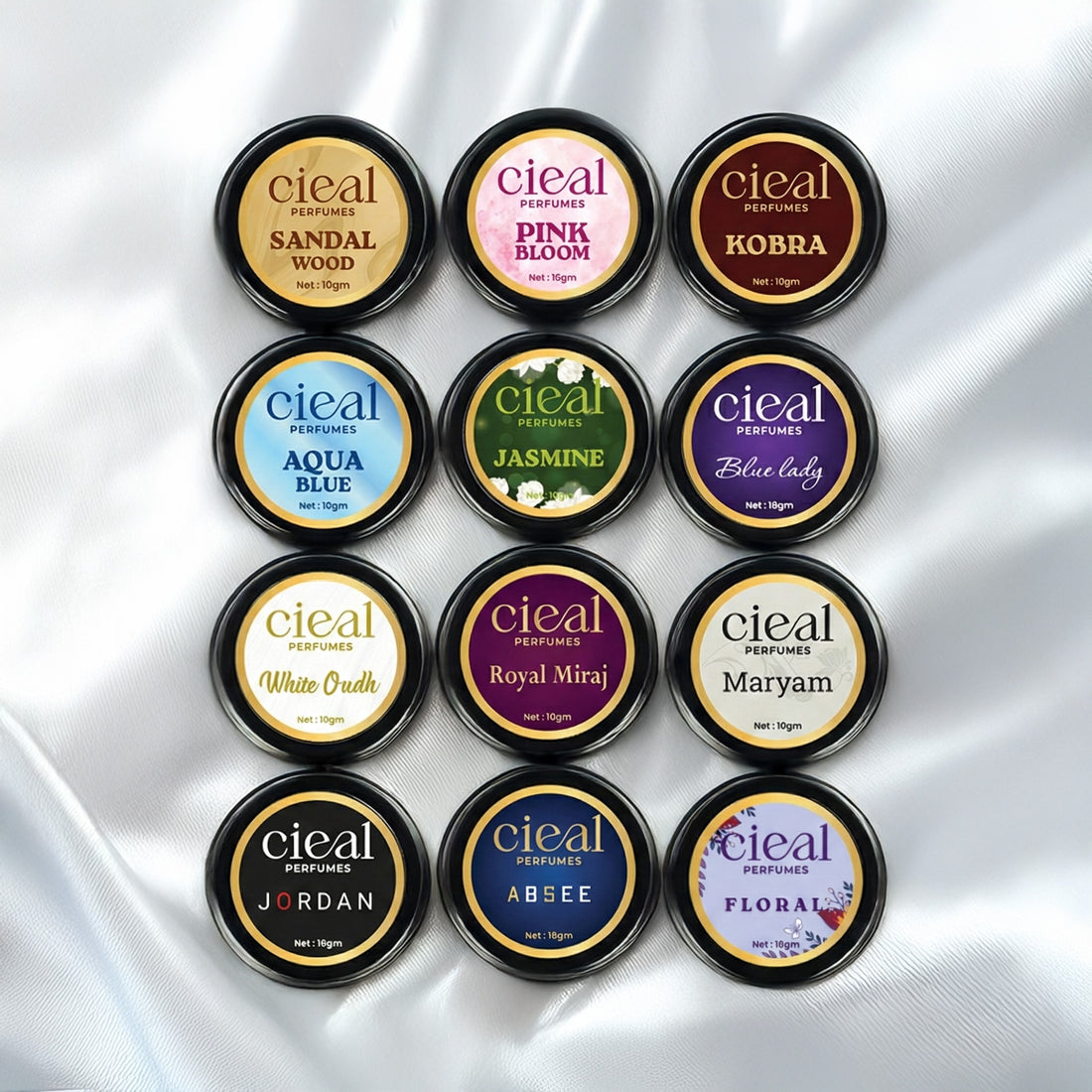 CIEAL SOLID PERFUME SET 1 OF 12 – PREMIUM UNISEX FRAGRANCE COLLECTION.
