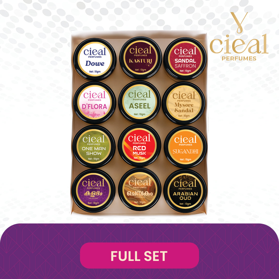 CIEAL SOLID PERFUME SET OF 12 – SIGNATURE UNISEX FRAGRANCE COLLECTION