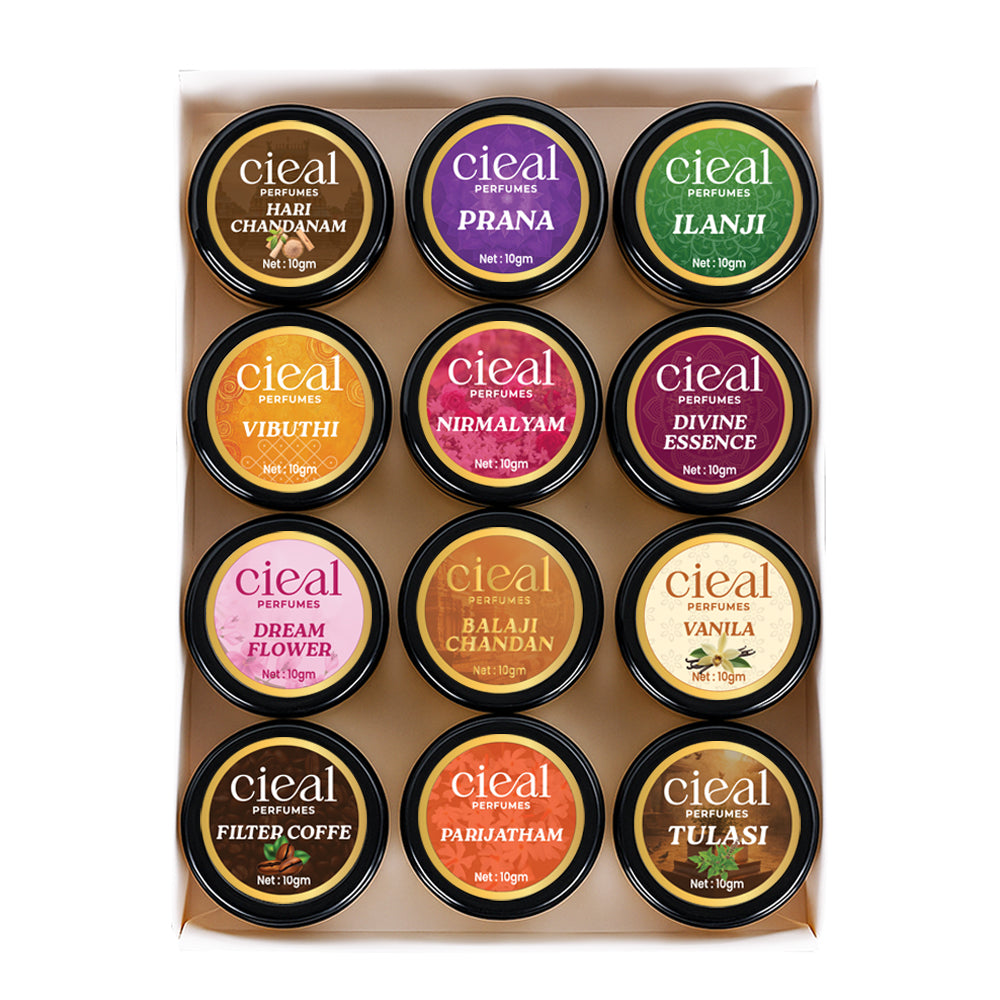 CIEAL Solid Perfume Set of 12 – Complete Premium Collection (Set 4) 10g Each