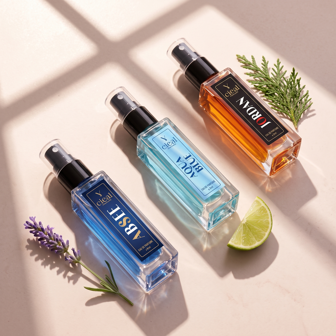 CIEAL Perfume Spray Gift Set of 3 – Aqua Blue, Jordan &amp; Absee – 8ml Each