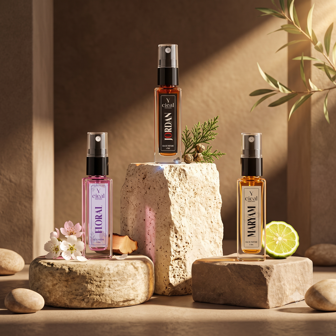 CIEAL Perfume Spray Gift Set of 3 – Jordan, Floral & Maryam – 8ml Each