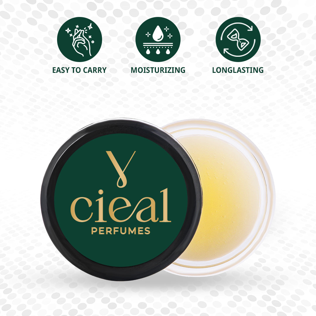 CIEAL SOLID PERFUME SET OF 6 – AMBER WOOD | CR7 | CHOCOLATE MUSK | BLACK OUD | BROWN ORCHID | BRUT