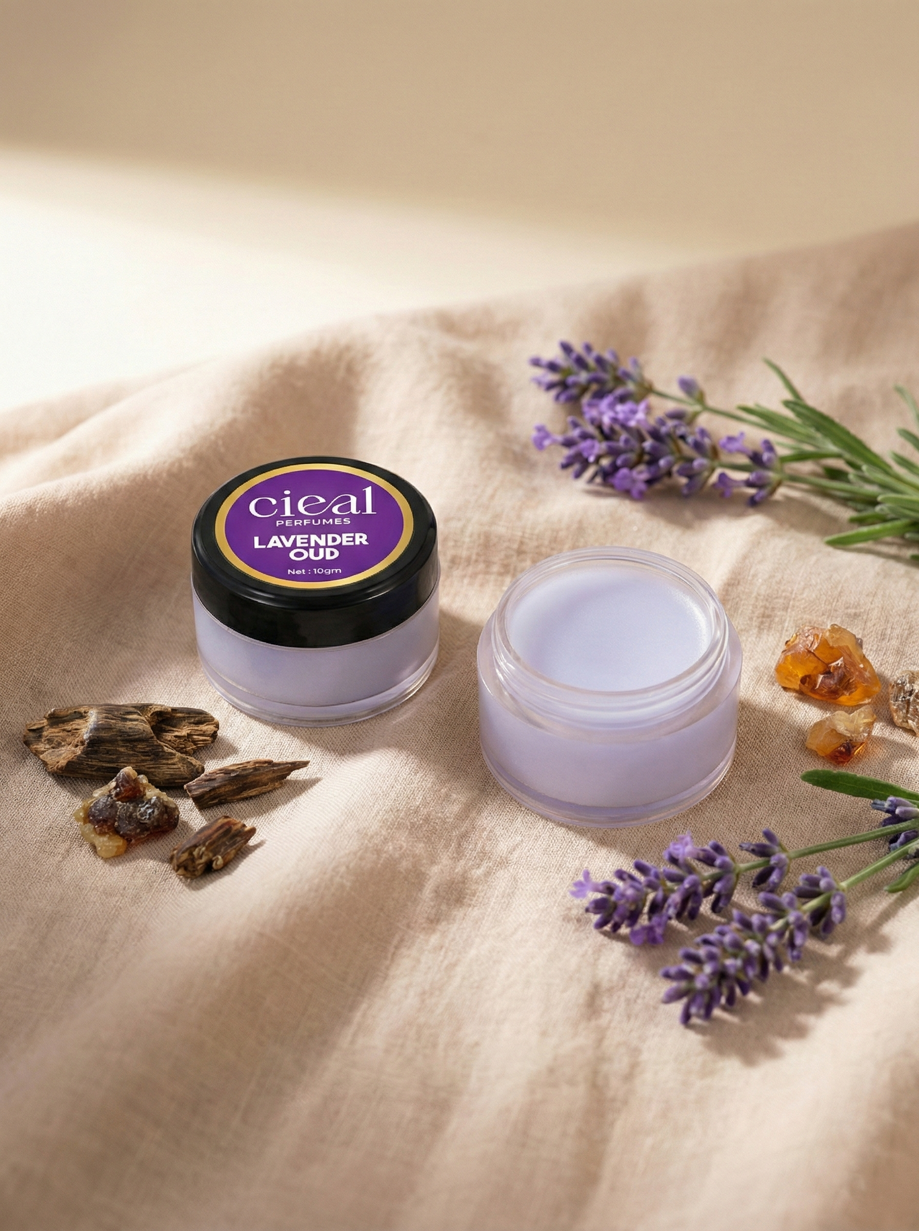 CIEAL Solid Perfume Set of 3 – Brown Orchid, CR7 &amp; Lavender Oud | 10g Each