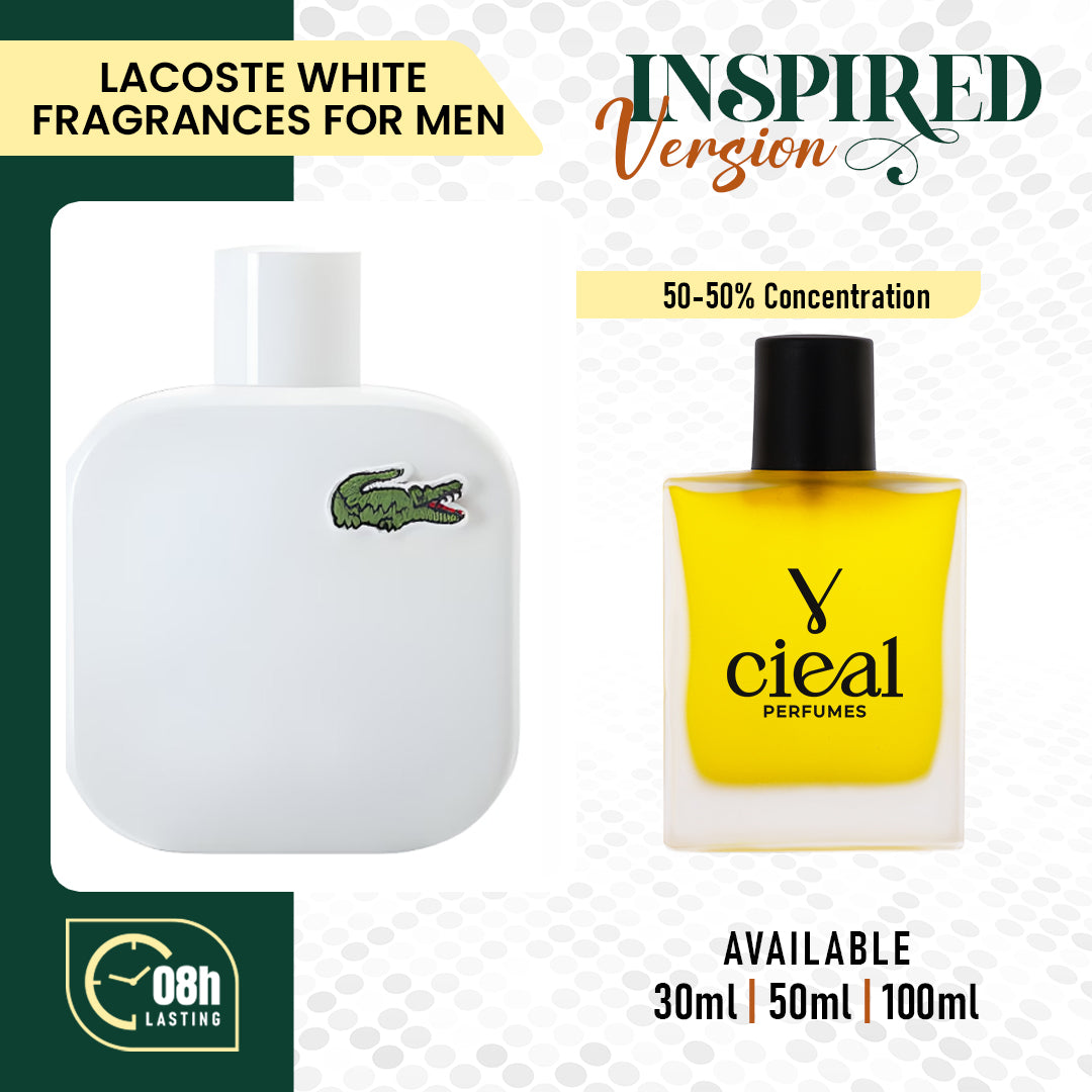 INSPIRED VERSION OF LACOST – WHITE (FOR HIM)
