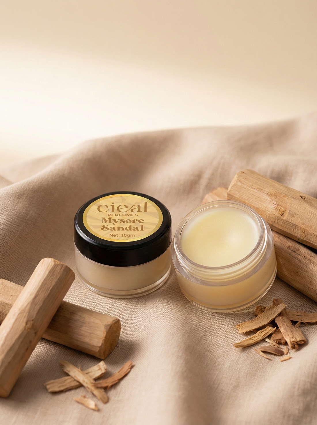CIEAL Solid Perfume Master Set of 6 – Kasturi, Chembakam, One Man Show, Dowe, Arabian Oud &amp; Mysore Sandal | 10g Each