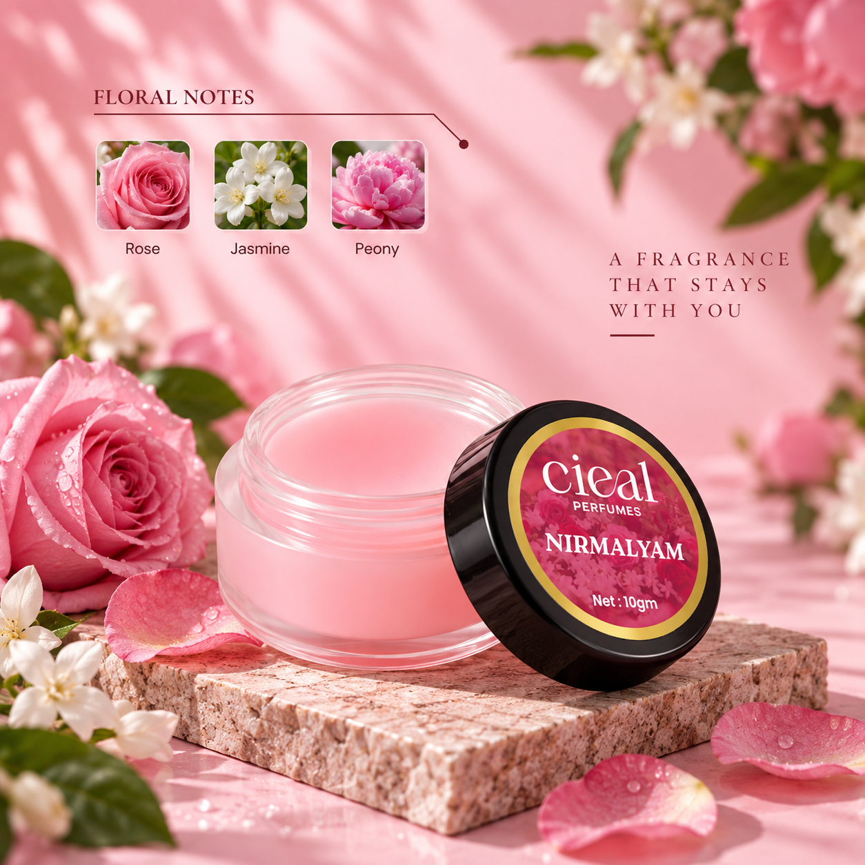 CIEAL Solid Perfume Set of 6 – Hari Chandanam, Prana, Balaji Chandan, Nirmalyam, Dream Flower & Vanilla 10g Each.