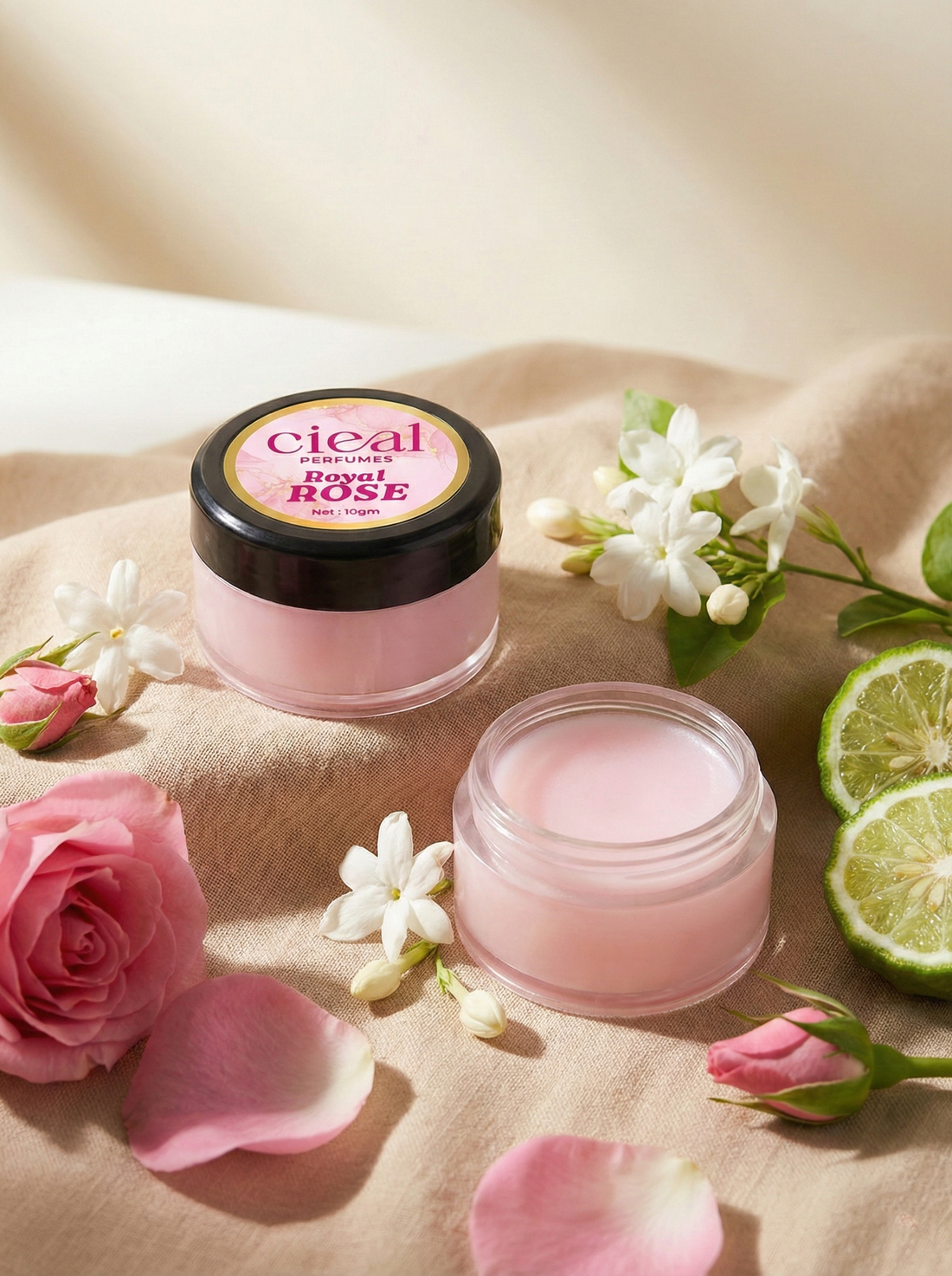 CIEAL Solid Perfume Set of 3 – Amber Wood, Royal Rose &amp; Jazz | 10g Each