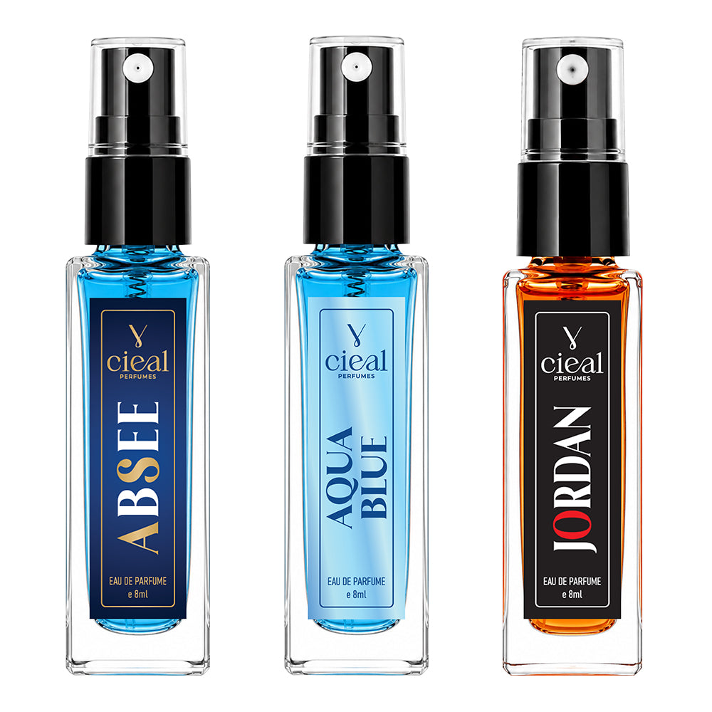 CIEAL Perfume Spray Gift Set of 3 – Aqua Blue, Jordan &amp; Absee – 8ml Each