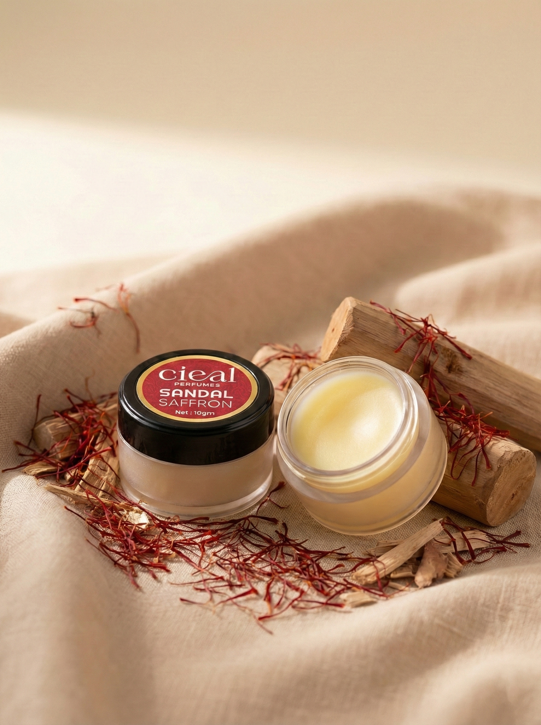 CIEAL Solid Perfume Master Set of 6 – Sandal Saffron, Chembakakam, Arabian Oud, Dowe, Red Musk &amp; Kasturi | 10g Each