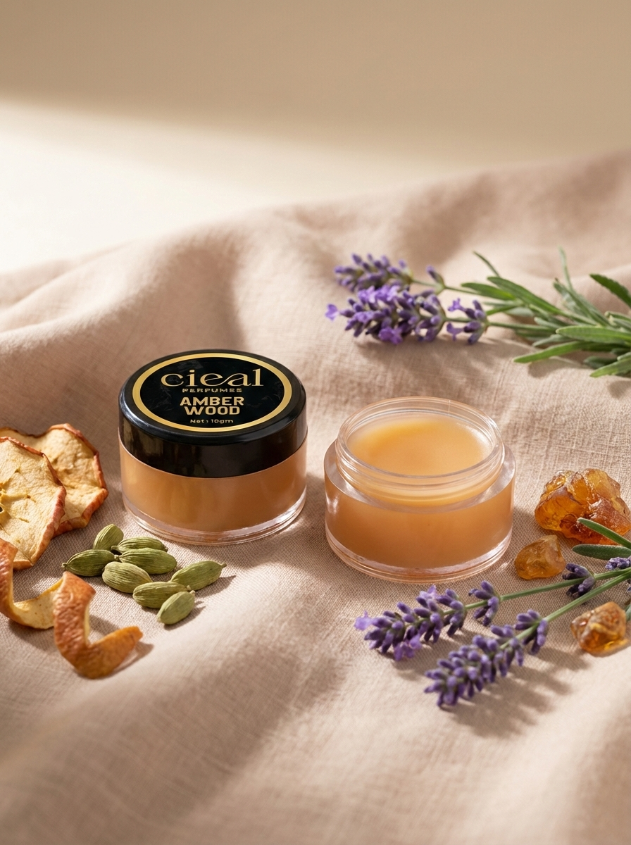 CIEAL Solid Perfume Set of 3 – Amber Wood, Royal Rose &amp; Jazz | 10g Each