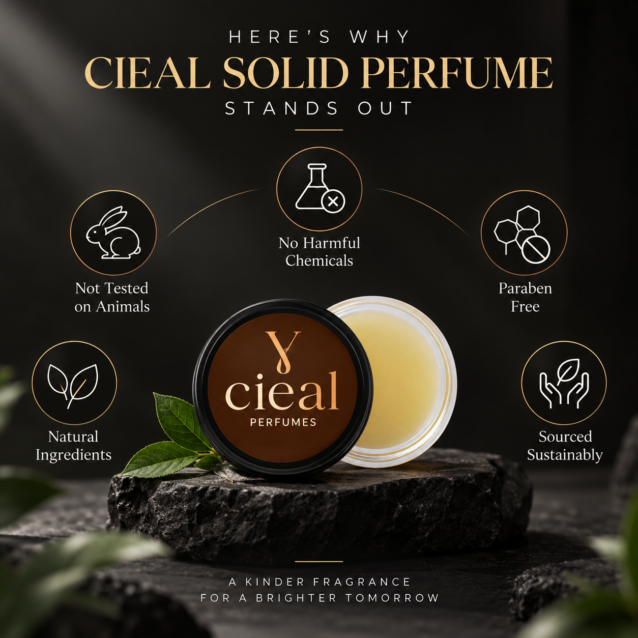 CIEAL Solid Perfume Set of 3 – Dream Flower, Prana & Vanilla  10g Each