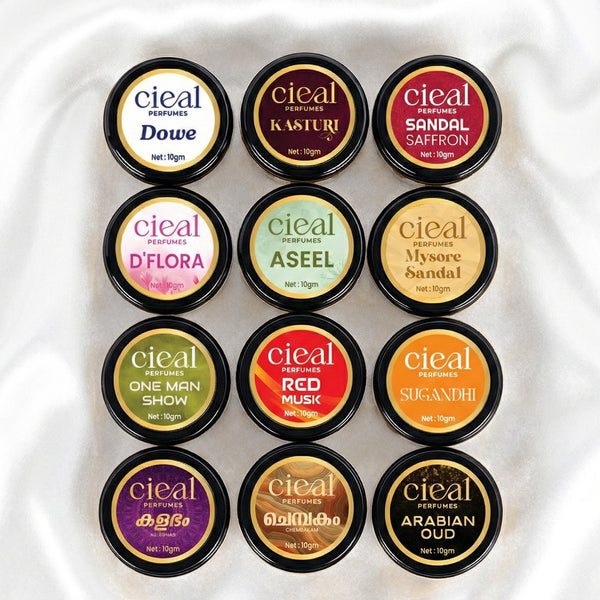 CIEAL SOLID PERFUME SET OF 12 – SIGNATURE UNISEX FRAGRANCE COLLECTION
