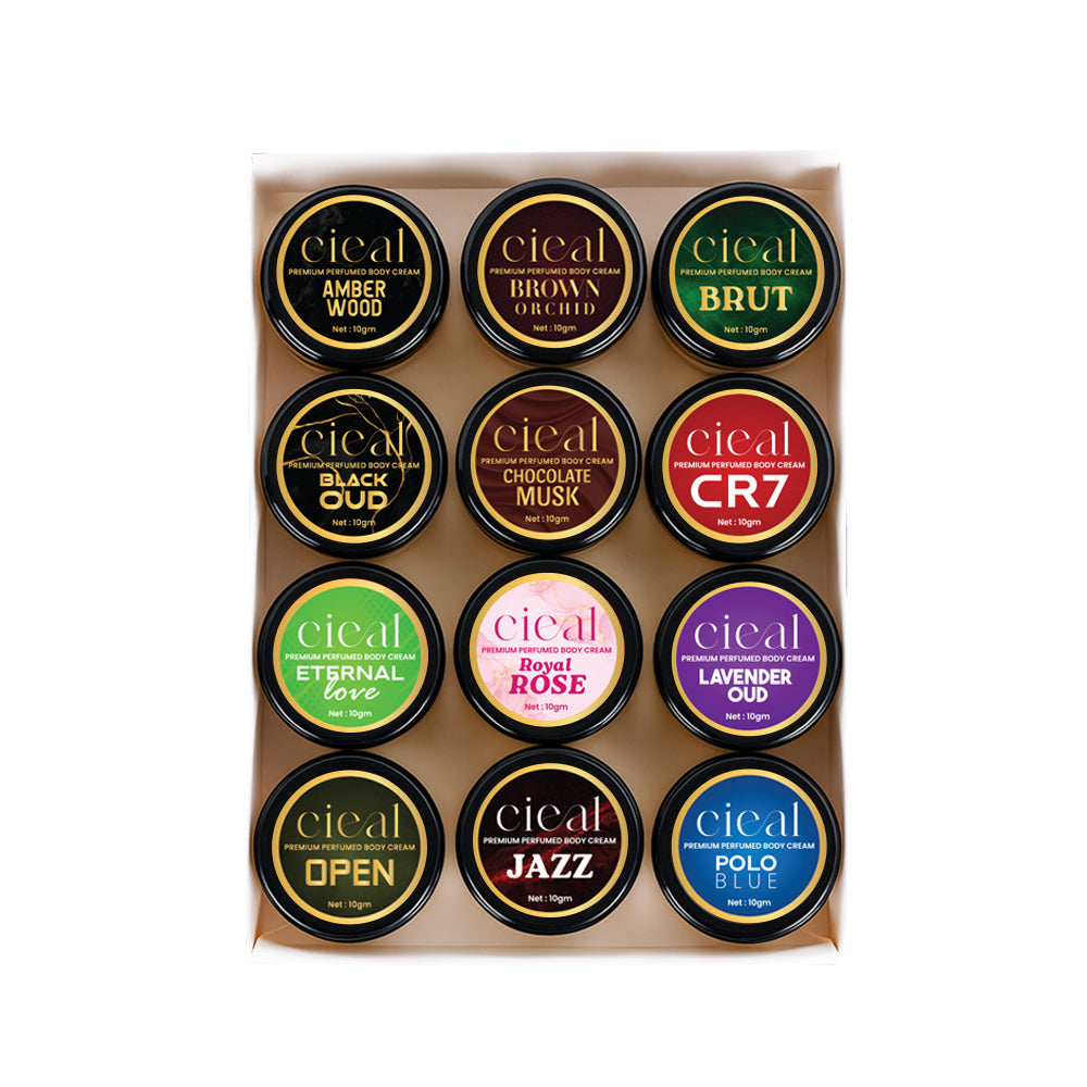 CIEAL SOLID PERFUME SET OF 12 – PREMIUM UNISEX SOLID FRAGRANCES