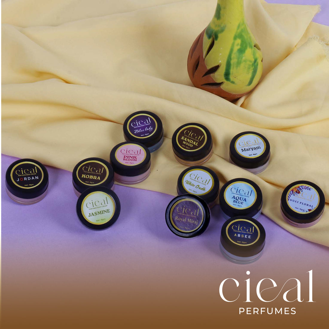 CIEAL SOLID PERFUME SET 1 OF 12 – PREMIUM UNISEX FRAGRANCE COLLECTION.